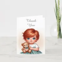 Cute Little Boy Thank You Note Card