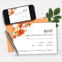 Summer Golden Poppy Wedding Invitation