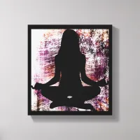 Purple Zen Woman Doing Yoga Meditation Canvas