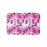 Geisha Pink Cherry Blossom Japanese Tradition Bath Mat