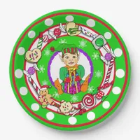 Christmas Elf Whimsical Candy Polka Dot Paper Plates