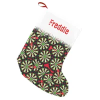 Funny Darts Player's Personalised Small Christmas Stocking