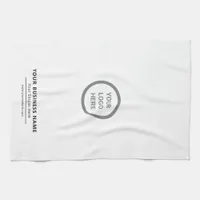 Minimalist White Custom Logo Branded Promotional Kitchen Towel