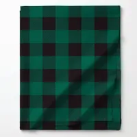 Green and Black Buffalo Plaid Pattern Fabric