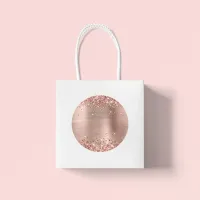 Glittery Rose Gold Foil Blank Classic Round Sticker