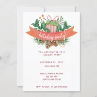 Rustic pine cones and fir holiday party