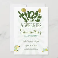 Weenies & Tinies Martini Bash Bachelorette Weekend Invitation