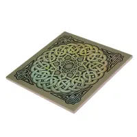 Celtic Knotwork Mandala Ceramic Tile