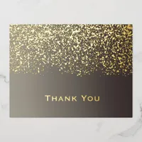 Gold Foil Wedding Thank You  Foil Holiday Postcard