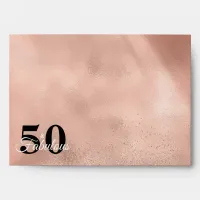 Rose Gold Glam 50 and Fabulous Birthday  Envelope