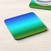 Sea and Sky Blue and Green Gradient Beverage Coaster