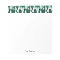 Modern Elegant Winter Forest Snow Trees Christmas Notepad