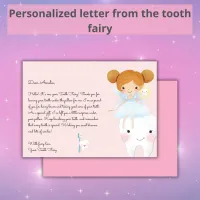 Letter From Tooth Fairy Blush Pink Girly Card