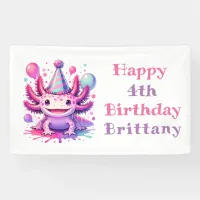 Personalized Birthday Girl | Anime Axolotl Banner