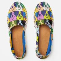 Border Collie Dog Pop Art Pattern Espadrilles