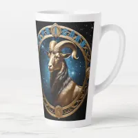 Capricorn astrology sign latte mug