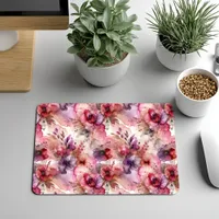 Pink & Purple Flower Alcohol Ink  Mouse Pad