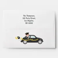 Kids Drive By Boy Graduation Party Envelope