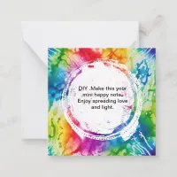 *~  BLANK DIY Tie Dye Inspire  AP62  Note Card