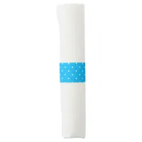 Sophisticated Tiny White Spots on Baby Blue Napkin Bands