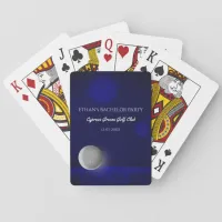 Golf bachelor party Navy Blue ball golf course Poker Cards