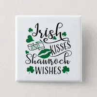 Irish Kisses and Shamrock Wishes Button