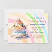 Personalized Whimsical Girl's Birthday Invites