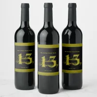 13th Wedding Anniversary Custom Wine Label