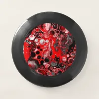 Red, Black and White Fluid Art Marble   Wham-O Frisbee