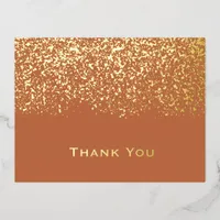 Terracotta Gold Foil Wedding Thank You Card