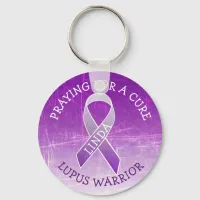 Custom Praying for a Cure Lupus Warrior Key chain