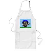 Funny Cartoon Football in a Helmet Long Apron