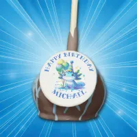 Blue and Green Axolotl Boy's Birthday Personalized Cake Pops