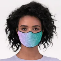 Mermaid Colored Ombre Glitter Premium Face Mask