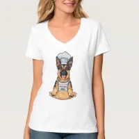 Culinary Canine: Baker German Shepard With Loaf T-Shirt