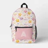 Smiley Stars And Clouds Girly School Backpacks And Pencil Cases