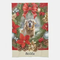 Your Dog Pet Photo Picture Festive Christmas Kitchen Towel