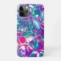 Pink and Blue Abstract Fluid Art iPhone 11 Pro Case