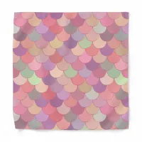 Pretty Pink Mermaid Scales Pattern Bandana