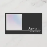 Modern Abstract Holographic Black Business Card