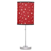 Christmas Trees and Snowflakes Table Lamp