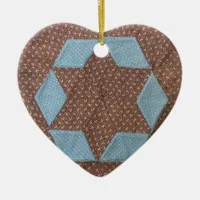 Quilt Pattern - Castle Ceramic Ornament