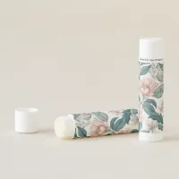 Pretty Watercolor Flowers Botanical Floral Pattern Lip Balm