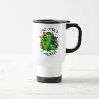 Lyme Disease Awareness Ribbon Travel Mug