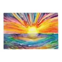 Vivid Sunset over the Water Reflection  Placemat