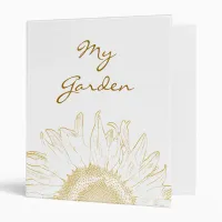 Yellow Sunflower Graphic Gardening Binder