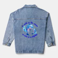 Cute Watercolor Dolphins Quote | Denim Jacket