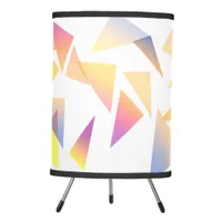 Pastel Triangle Confetti on White Tripod Lamp