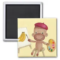 A Little Artist Socky the Sock Monkey Magnet