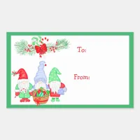To and From Christmas Gnome Festive Gift Tag